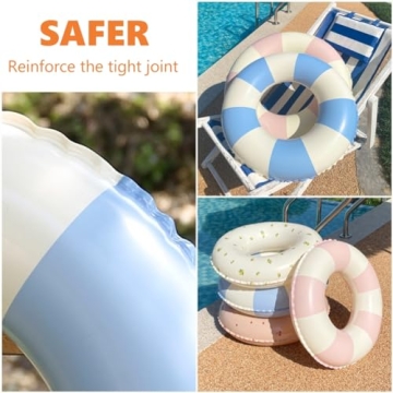 23'' Inflatable Pool Ring Floats for Kids Summer Fun