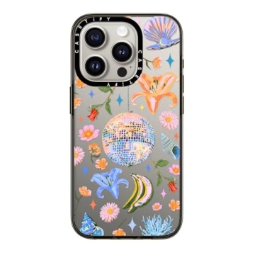 Stylish and Durable CASETiFY Compact Case for iPhone 15 Pro - Disco Magic