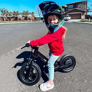 Hiboy BK1 Electric Bike for Kids Ages 3-5 Years Old, 24V 100W Electric Balance Bike with 12 inch Inflatable Tire and Adjustable Seat, Electric Motorcycle for Kids Boys & Girls (Black)
