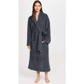 Barefoot Dreams BambooChic Adult Robe Color Slate Blue Size 2