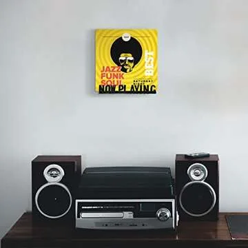 Marsui Now Playing Vinyl Record Wooden Wall Stand