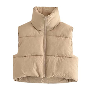 Athlisan Women's Cropped Puffer Vest - Stylish & Warm Layering