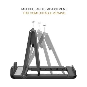 MoKo Portable Phone/Tablet Stand - Adjustable Holder for All Devices
