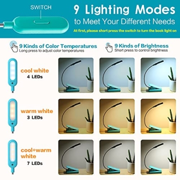 VAVOFO Clip On Book Light for Easy Reading Anywhere