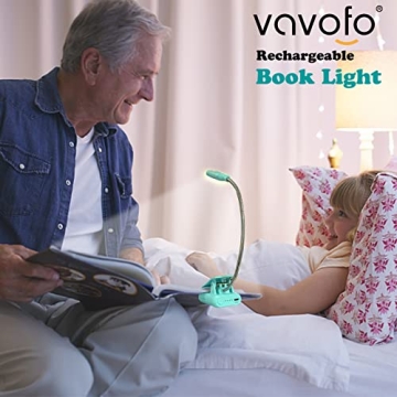 VAVOFO Clip On Book Light for Easy Reading Anywhere