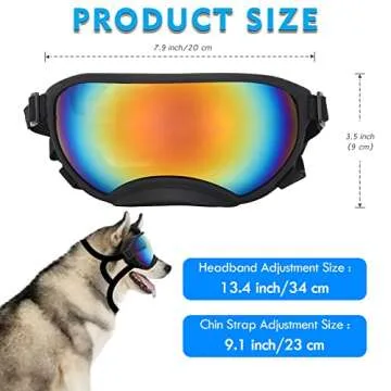 Flantor Large Dog Sunglasses UV Protection with Adjustable Strap