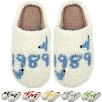 sharllen Taylors Slippers for Women Men,1989 Version Slippers,Memory Foam Slip on Cute House Slipper...