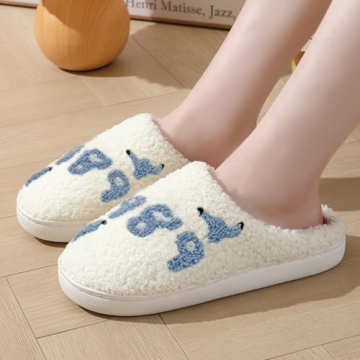 sharllen Taylors Slippers for Women Men,1989 Version Slippers,Memory Foam Slip on Cute House Slippers,Warm Plush Winter Bedroom Slippers,Indoor Comfy Fuzzy Fluffy Slippers