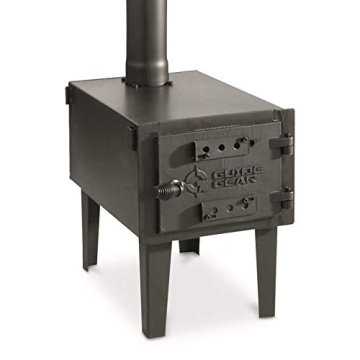 Guide Gear Outdoor Wood Burning Stove, Portable with Chimney Pipe for Cooking, Camping, Tent, Hiking...