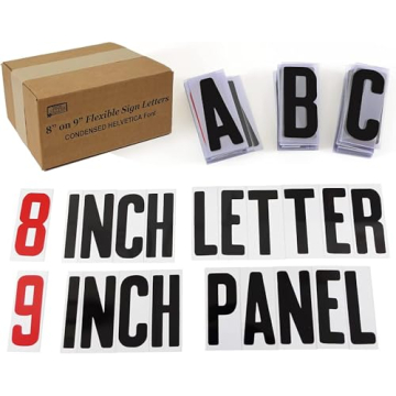 Changeable Outdoor Sign Letters 8” Portable Flex Letters 300 Count Helvetica Font 8” Panel