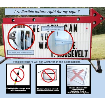 300-piece Flexible Marquee Letters Set for Signage