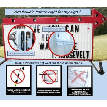 300-piece Flexible Marquee Letters Set for Signage