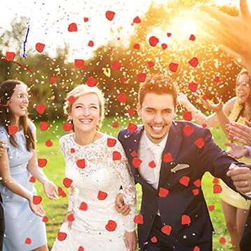 Bbto 200 Pcs Artificial Rose Petal with 9 Pcs Heart Shape Candles Romantic Love Candle Tealight Candle Scatter Petal Romantic Decorations for Wedding Valentine's Day Dinner Cake Decor Party Favor