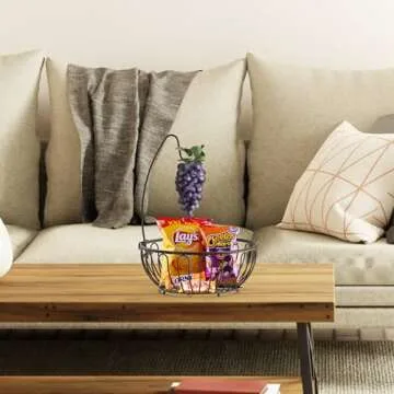 Deco Brothers Fruit Bowl with Banana Holder, Bronze