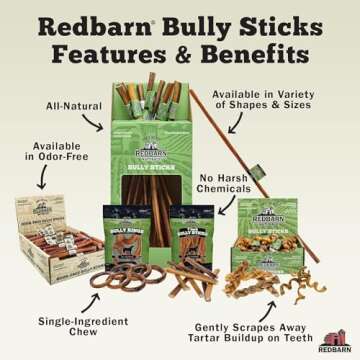 Natural Braided Bully Sticks for Dogs - 8 oz Pack
