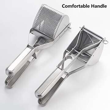 Potato Masher Choxila,[Good Grip] Potato Ricer Stainless Steel Professional Masher Kitchen Tool Frui...
