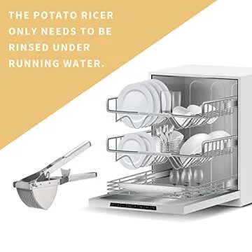 Potato Masher Choxila,[Good Grip] Potato Ricer Stainless Steel Professional Masher Kitchen Tool Fruit Press Baby Food Masher