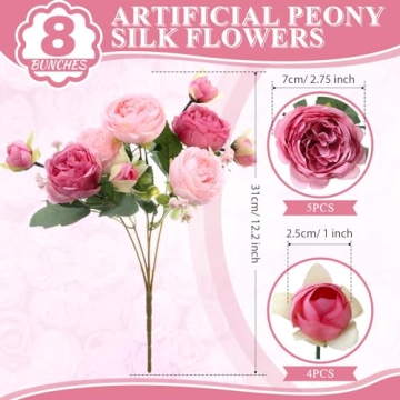 Yuxung Artificial Peonies for Weddings and Home Decor