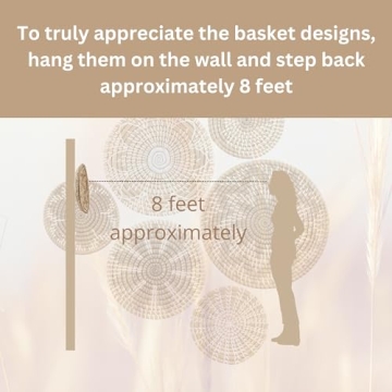 Handcrafted Boho Wall Baskets Set of 6 for Unique Decor
