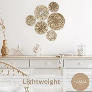 Handcrafted Boho Wall Baskets Set of 6 for Unique Decor