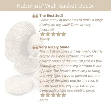 Handcrafted Boho Wall Baskets Set of 6 for Unique Decor