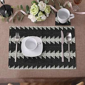 Stylish Ailsan Farmhouse Placemats - Set of 4 for Dining