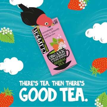 Clipper Tea Strawberry & Elderflower Herbal Tea – Caffeine Free, USDA Organic, Great Hot or Iced – Refreshingly Fruity, Natural, Fair & Delicious – 20 Tea Bags