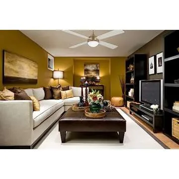 MINKA-AIRE Orb Ceiling Fan in Bright Brass and Soft Brass.