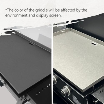 Royal Gourmet GB4001B 4-Burner Propane Gas Griddle with Foldable Side Tables, 35-Inch Outdoor Flat top Grill with 52,000 BTUs Output for Barbecue Grilling, Black