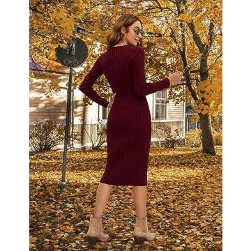 Blooming Jelly Midi Sweater Dress - Stylish and Comfortable Winter Wear