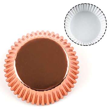 500pcs BAKHUK Foil Cupcake Liners - Vibrant Colors