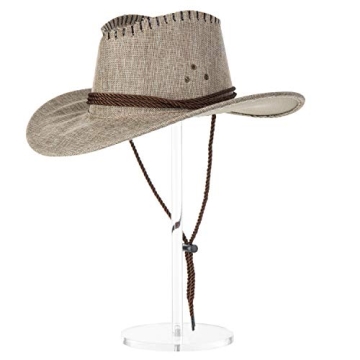 MyGift 16-Inch Clear Acrylic Hat and Wig Display Stand