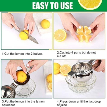 HOMSUN Large Stainless Steel Lemon Squeezer for Efficient Juicing