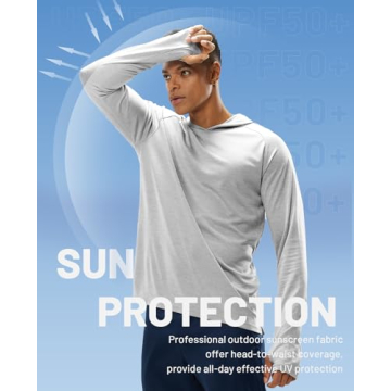 MIER Men's UPF 50+ Long Sleeve Hiking Shirt for Outdoor Activities