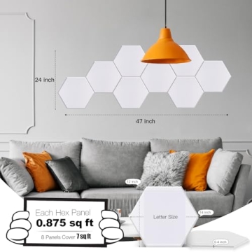 Mollywell Hexagon Acoustic Panels - Soundproofing Decorative Noise Reduction for Home & Office (14x1...