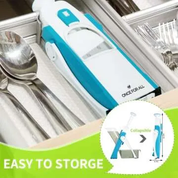 ONCE FOR ALL Safe Mandoline Slicer - 5 in 1 Vegetable Cutter