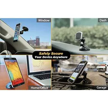 Scosche MWPDB MagicMount Pro Magnetic Car Phone Holder - Strong Magnet Mount for iPhone and Android - Secure Magnetic Mount for Car Window/Dash - Universal 360° Adjustable Mobile Cell Holder