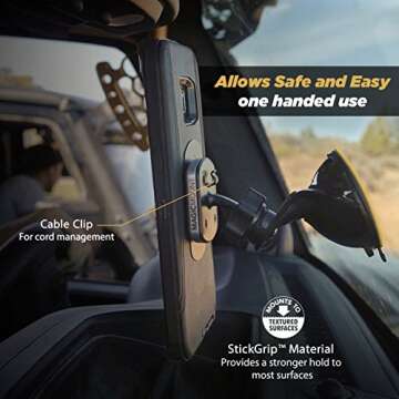 Scosche MWPDB MagicMount Pro Magnetic Car Phone Holder - Strong Magnet Mount for iPhone and Android - Secure Magnetic Mount for Car Window/Dash - Universal 360° Adjustable Mobile Cell Holder