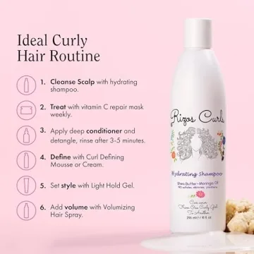 Rizos Curls Hydrating Shampoo for Soft Healthy Curls 10 oz