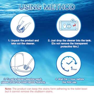 Vacplus Automatic Toilet Cleaner Tablets for Easy Clean