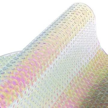 Bath Bliss Eco-Friendly Shower Tub Mat |Non-Slip | Suction Cup Base | Drain Holes | Kids and Adults Bath Safety | Iridescent