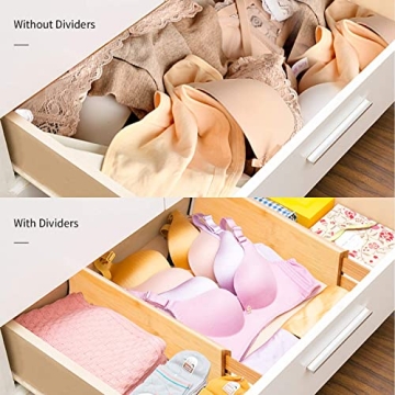 Utoplike Bamboo Drawer Dividers | Adjustable & Stylish Organizers