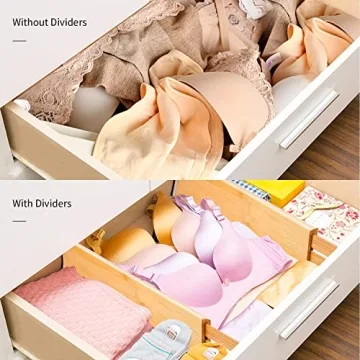 Utoplike Bamboo Drawer Dividers | Adjustable & Stylish Organizers