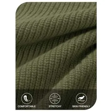 MEROKEETY Women's 2024 Long Sleeve Cardigan Sweater Crew Neck Button Ribbed Open Front Knit Outerwear, ArmyGreen, XL