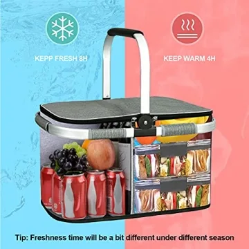 LIQING 35L Insulated and Stylish Picnic Basket