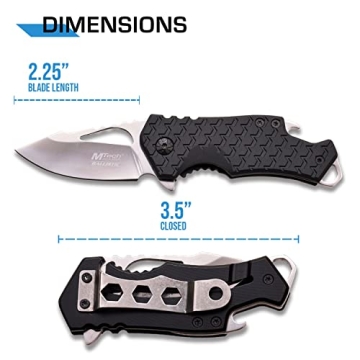 Compact MTech Folding Knife - Spring Assisted & Stylish