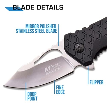 Compact MTech Folding Knife - Spring Assisted & Stylish