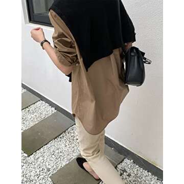 Zontroldy Women's Fashion Sweater Knitted Knotted Shawl Wraps Cape Tops Blouses(0221-Black-OneSize)