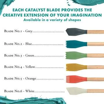 Princeton Catalyst Tools, Art Supplies for Texturizing and Moving Paint, Blade- 30mm, Orange