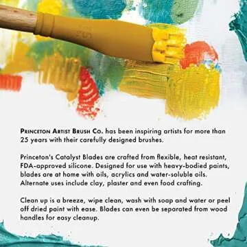 Princeton Catalyst Tools, Art Supplies for Texturizing and Moving Paint, Blade- 30mm, Orange